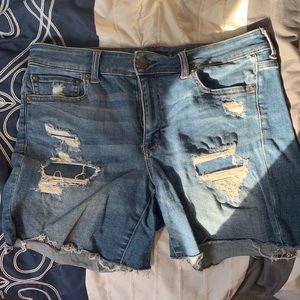 American eagle next level stretch blue jean shorts.